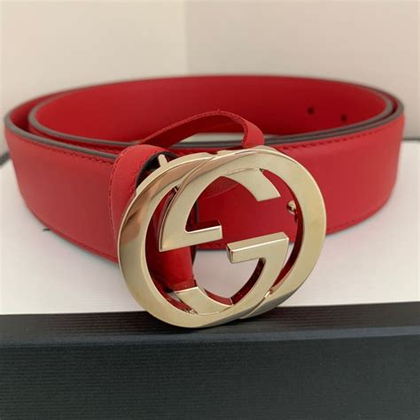 red skinny gucci belt|women Gucci belt original.